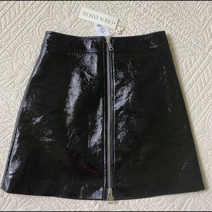 New Ronny Kobo Front Zip Mini Skirt